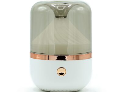 Difusor Aroma Blanco y Bronce - USB - Cambio de color
