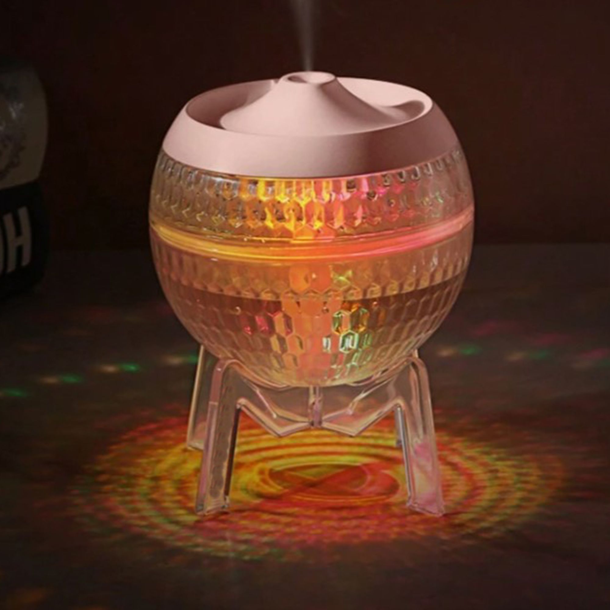 Difusor transparente Mondo Planet - USB - Cambio de color (luz abajo) - Imagen 4