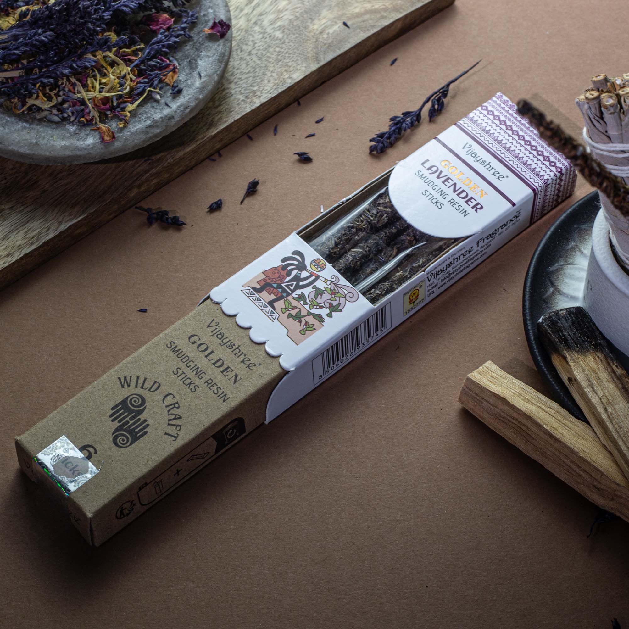 Palitos de resina para sahumar de Lavanda Dorada - 30g - Imagen 4