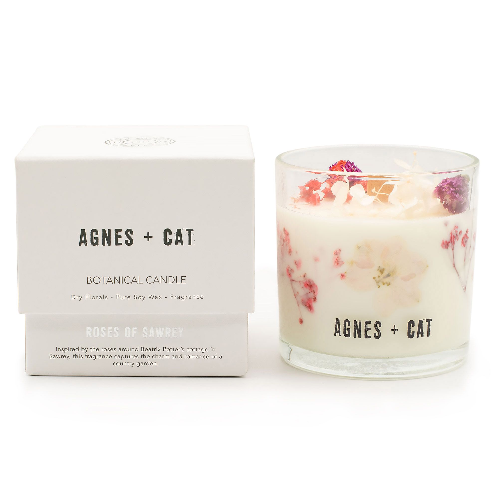 Vela de cera de soja botánica Agnes + Cat - Roses of Sawrey - Imagen 3